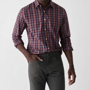 NWT Faherty The Movement Shirt Point Jewel Plaid Mens M Preppy Casual Classic